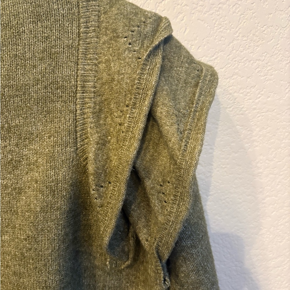 Stylish Olive Ruffle Sweater - Picture 4 of 6